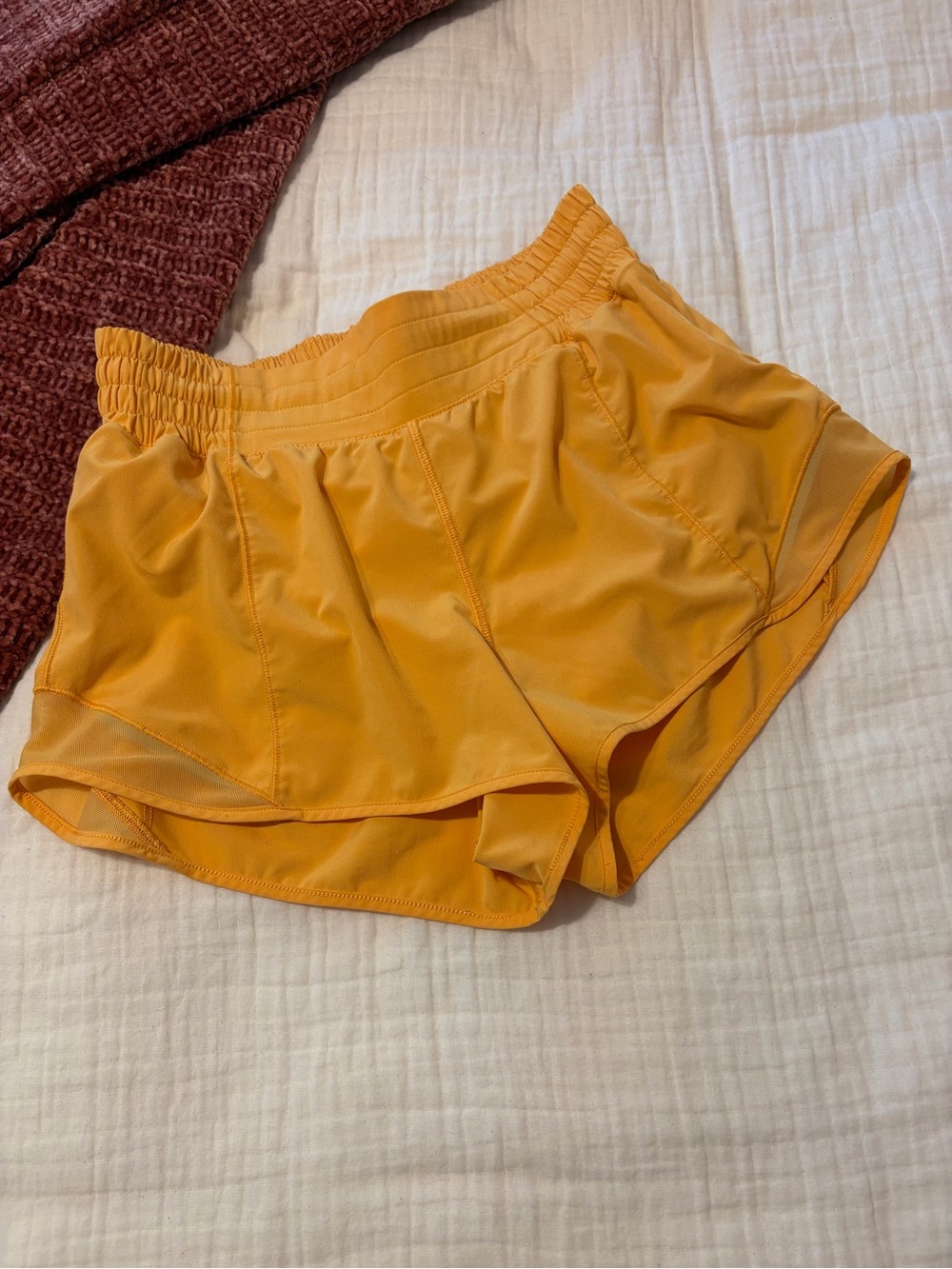 lululemon athletica Neon orange  Hotty Hot Shorts